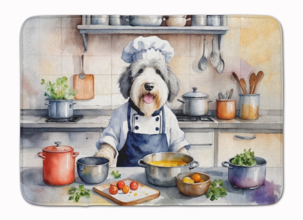 DAC6294RUG 19 x 27 in. Old English Sheepdog The Chef Memory Foam Kitchen Mat