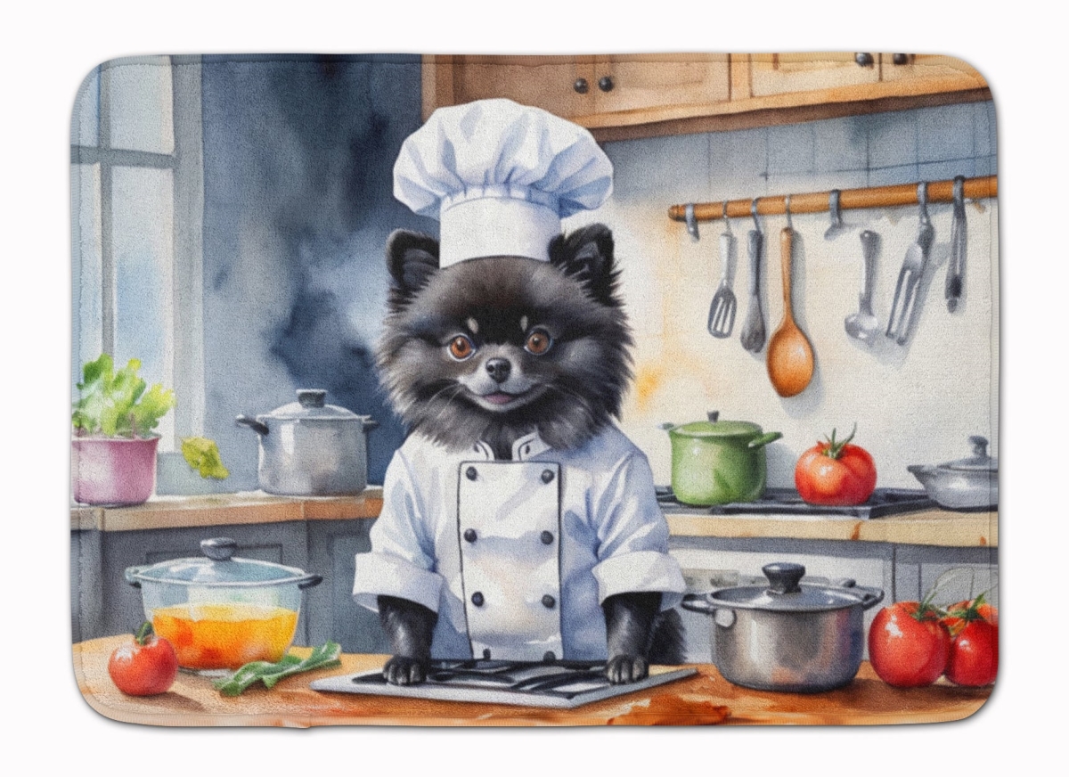 DAC6300RUG 19 x 27 in. Pomeranian The Chef Memory Foam Kitchen Mat