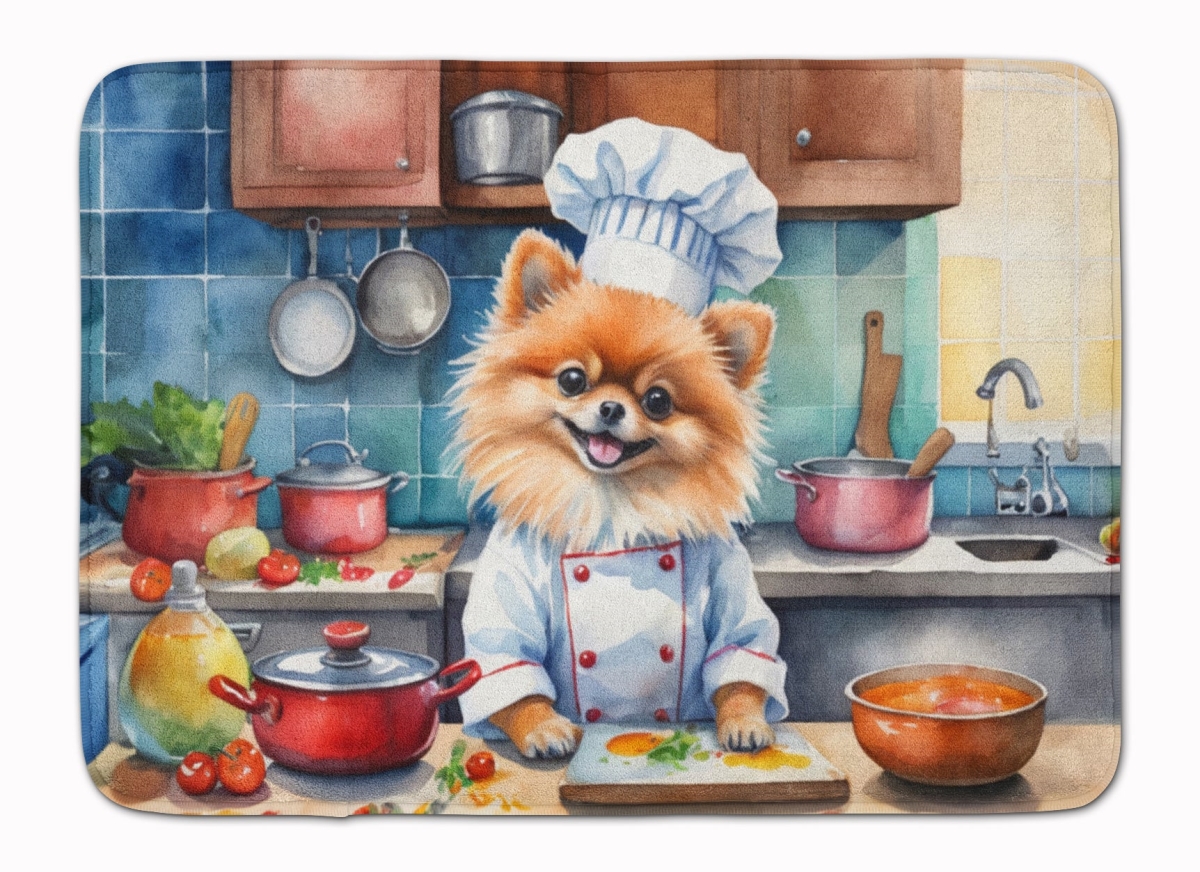 DAC6301RUG 19 x 27 in. Pomeranian The Chef Memory Foam Kitchen Mat
