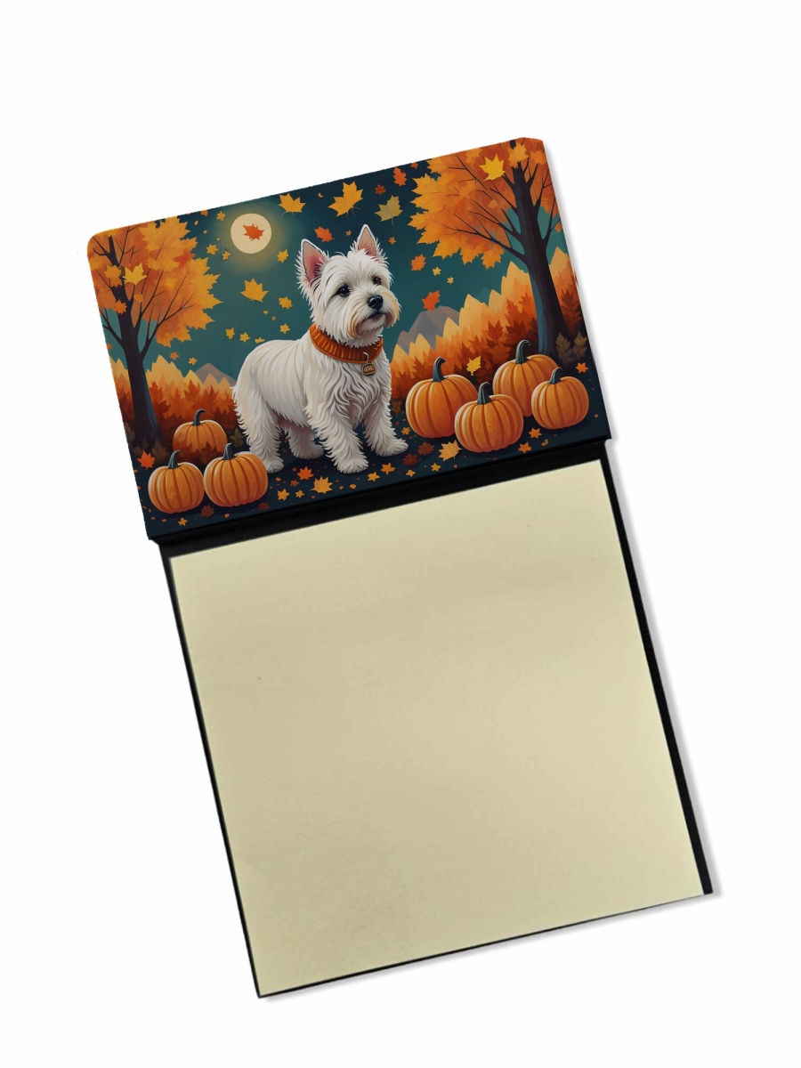 DAC1080SN 5.25 x 3.25 in. Westie Fall Sticky Note Holder
