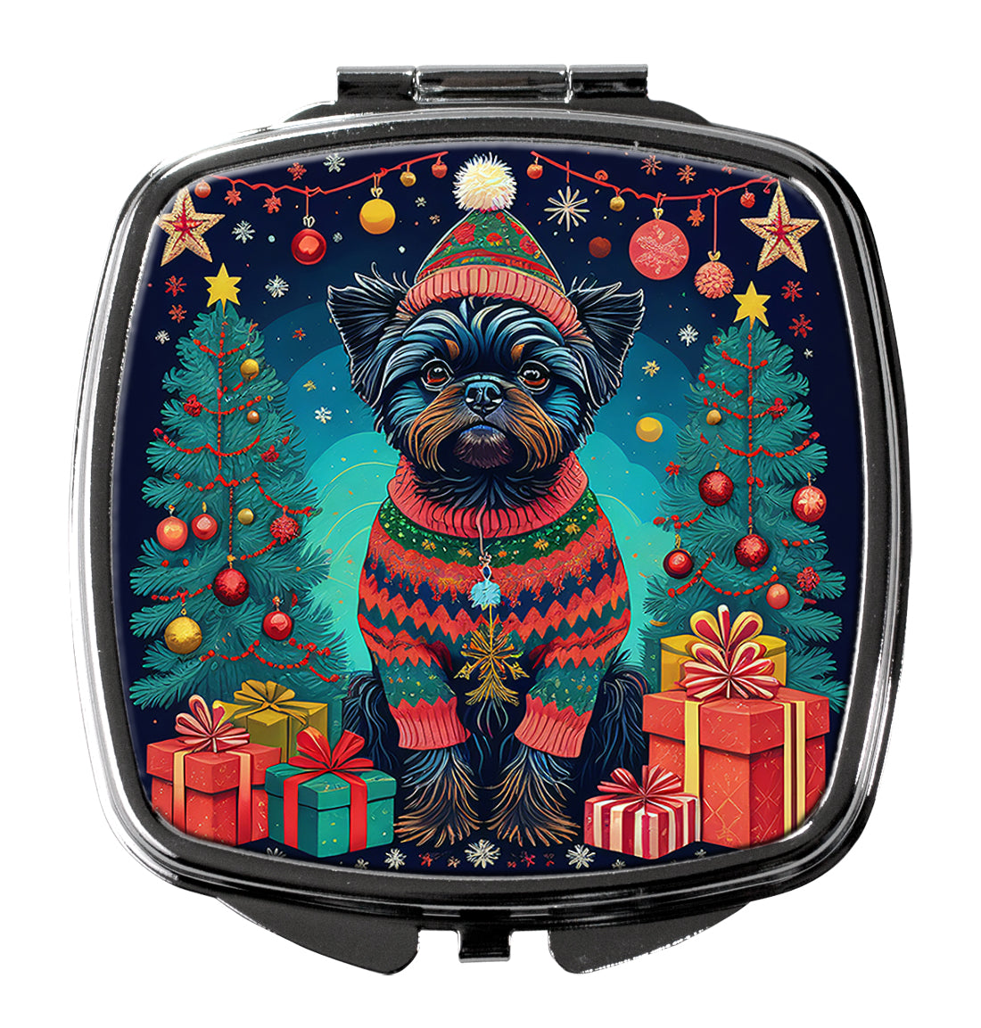 DAC1082SCM 3 x 2.75 in. Affenpinscher Christmas Compact Mirror