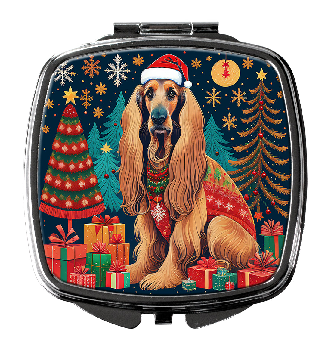 DAC1083SCM 3 x 2.75 in. Afghan Hound Christmas Compact Mirror