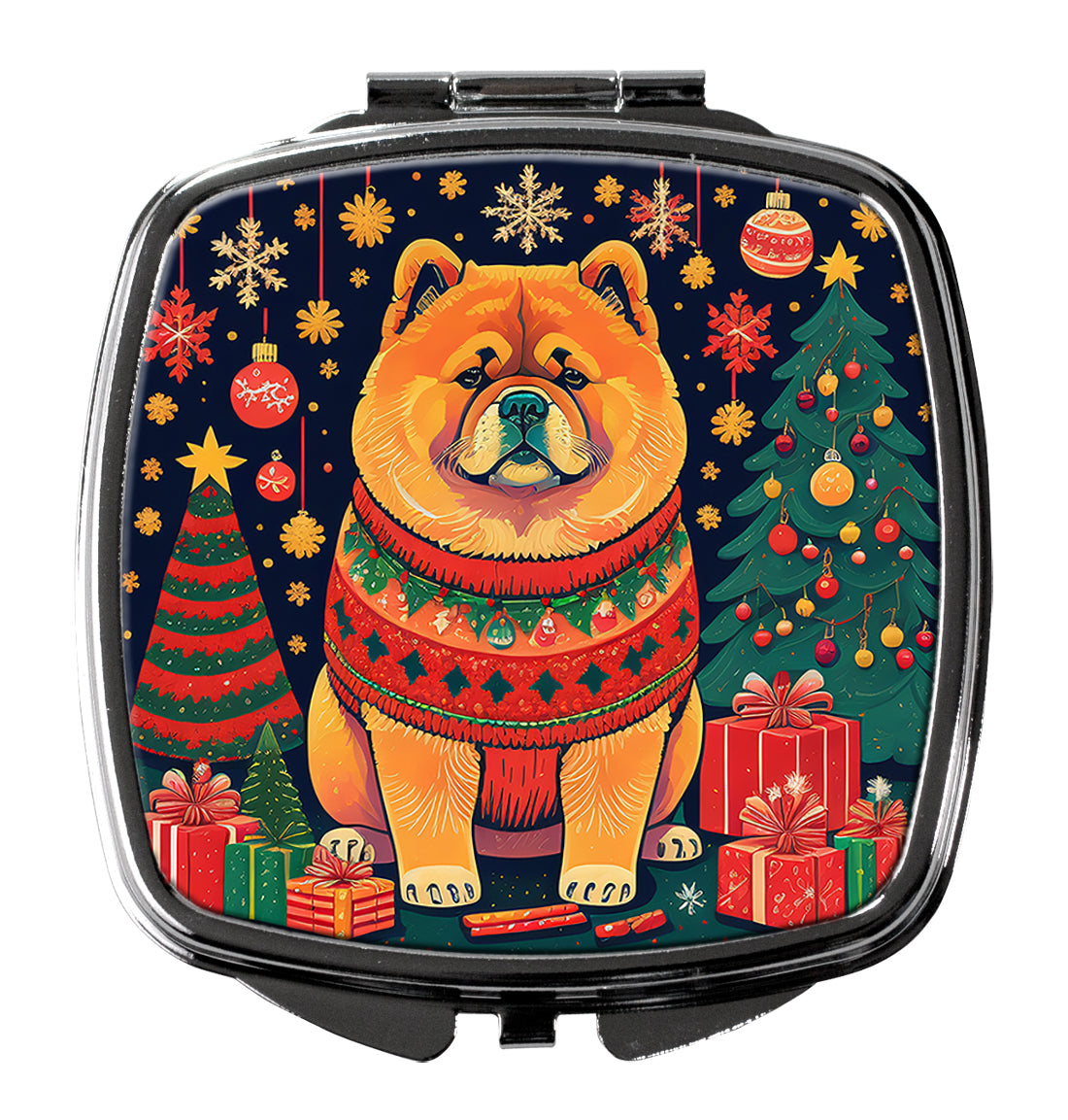 DAC1113SCM 3 x 2.75 in. Chow Chow Christmas Compact Mirror