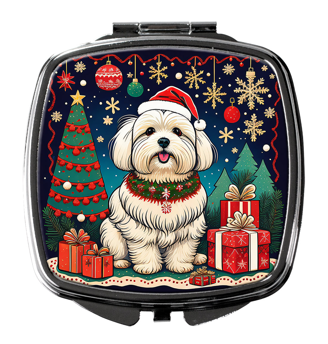 DAC1117SCM 3 x 2.75 in. Coton De Tulear Christmas Compact Mirror