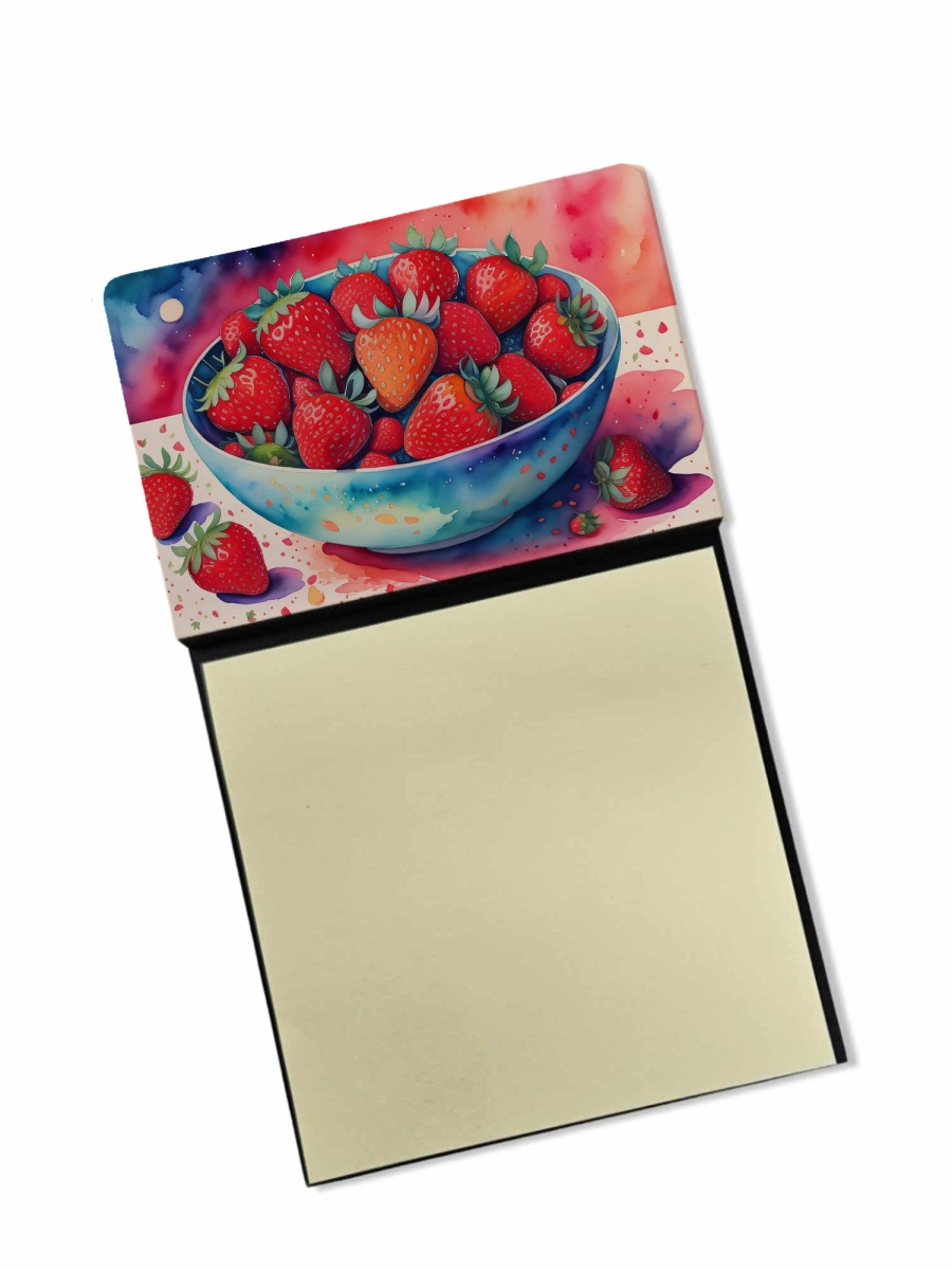 DAC1863SN 5.25 x 3.25 in. Colorful Strawberries Sticky Note Holder