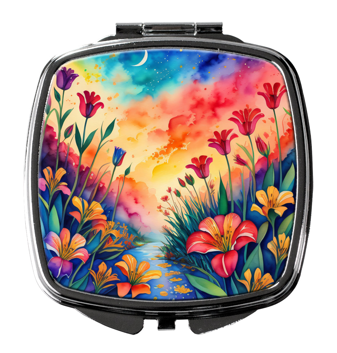 3 x 2.75 in. Colorful Alstroemerias Compact Mirror