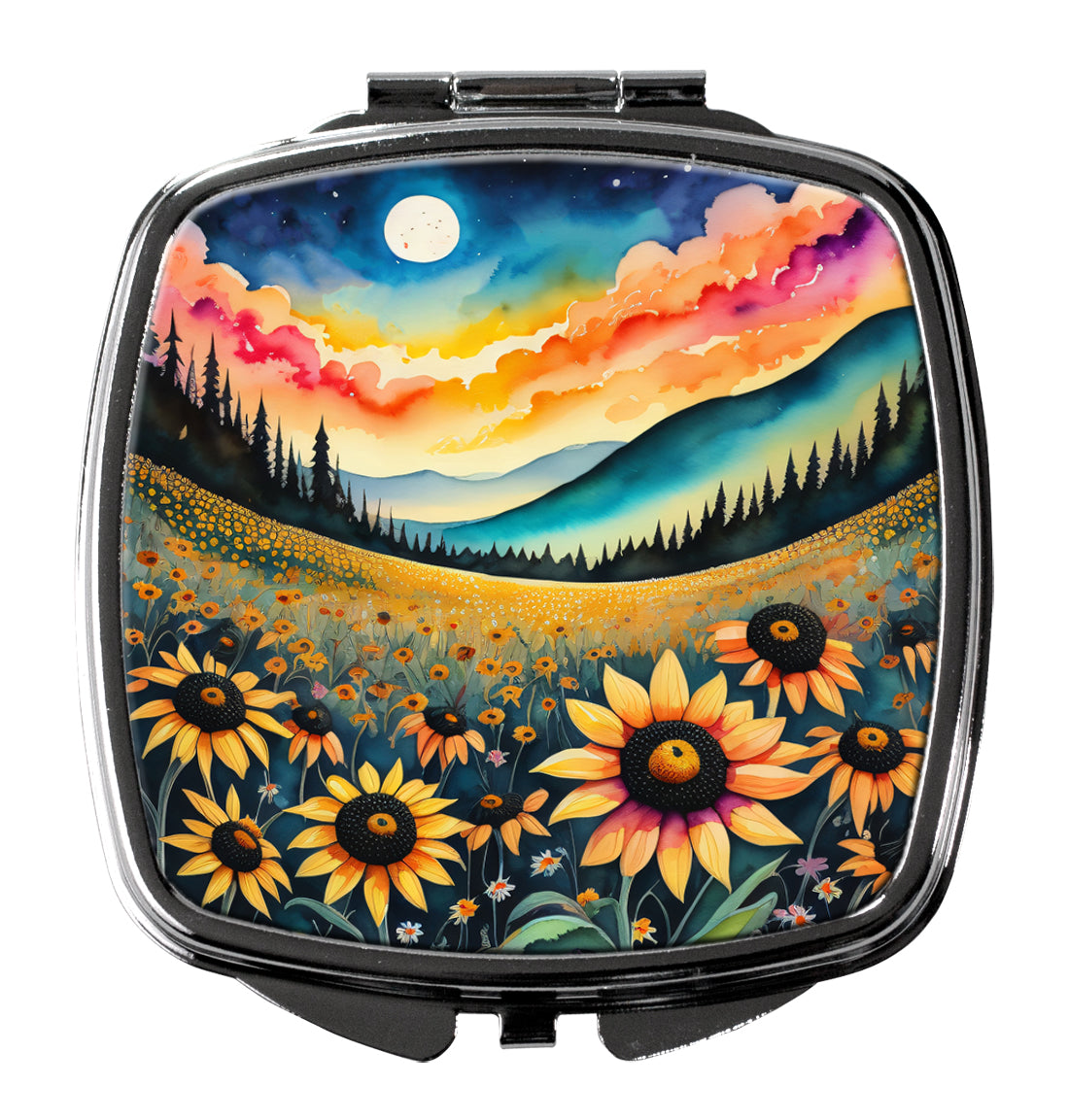3 x 2.75 in. Colorful Black-eyed Susans Compact Mirror