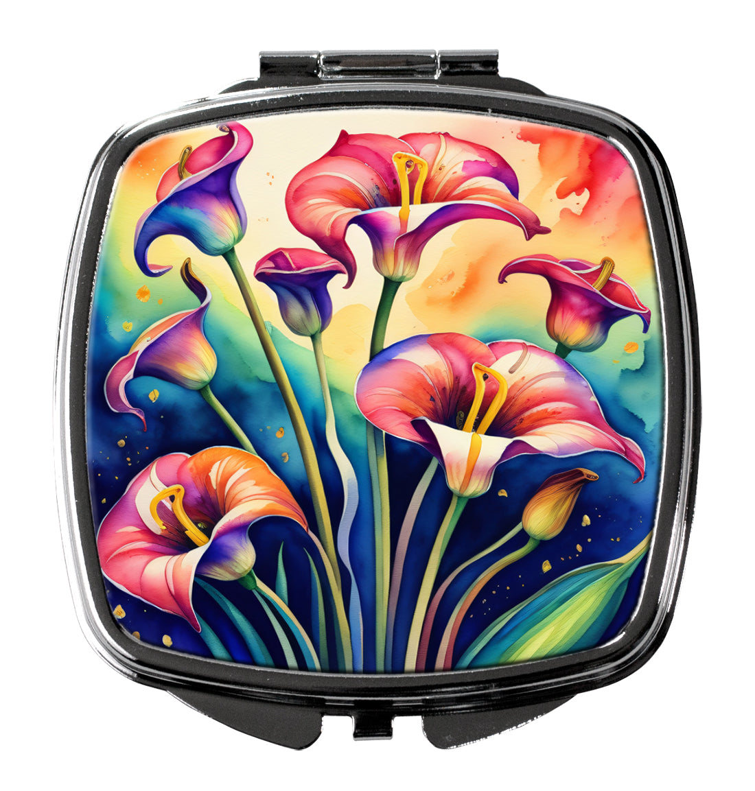 DAC1937SCM 3 x 2.75 in. Colorful Calla Lilies Compact Mirror