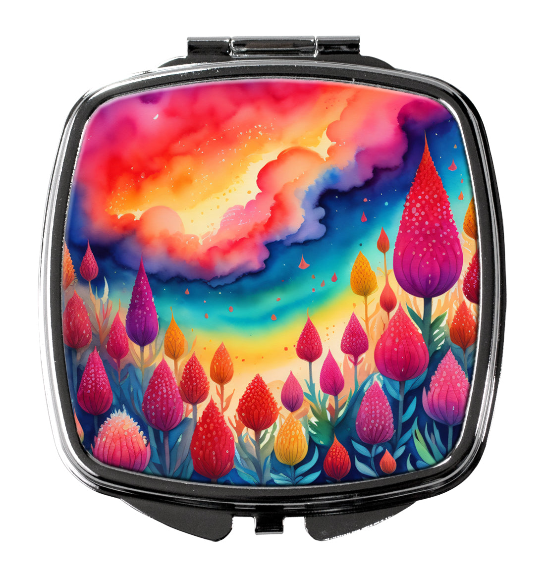DAC1941SCM 3 x 2.75 in. Colorful Celosia Compact Mirror