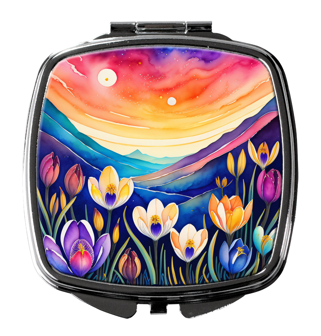 DAC1945SCM 3 x 2.75 in. Colorful Crocus Compact Mirror