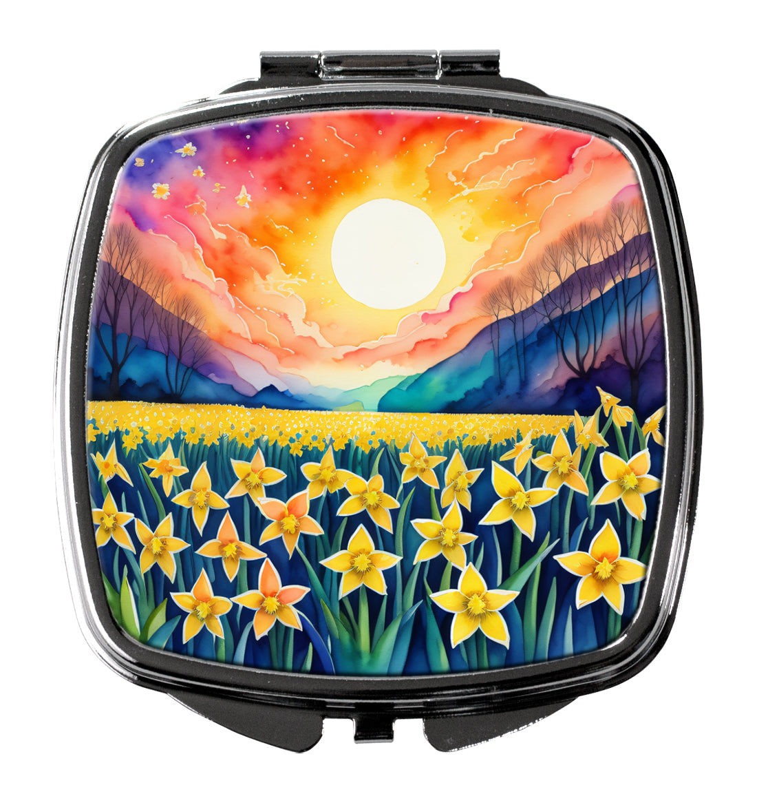 DAC1947SCM 3 x 2.75 in. Colorful Daffodils Compact Mirror