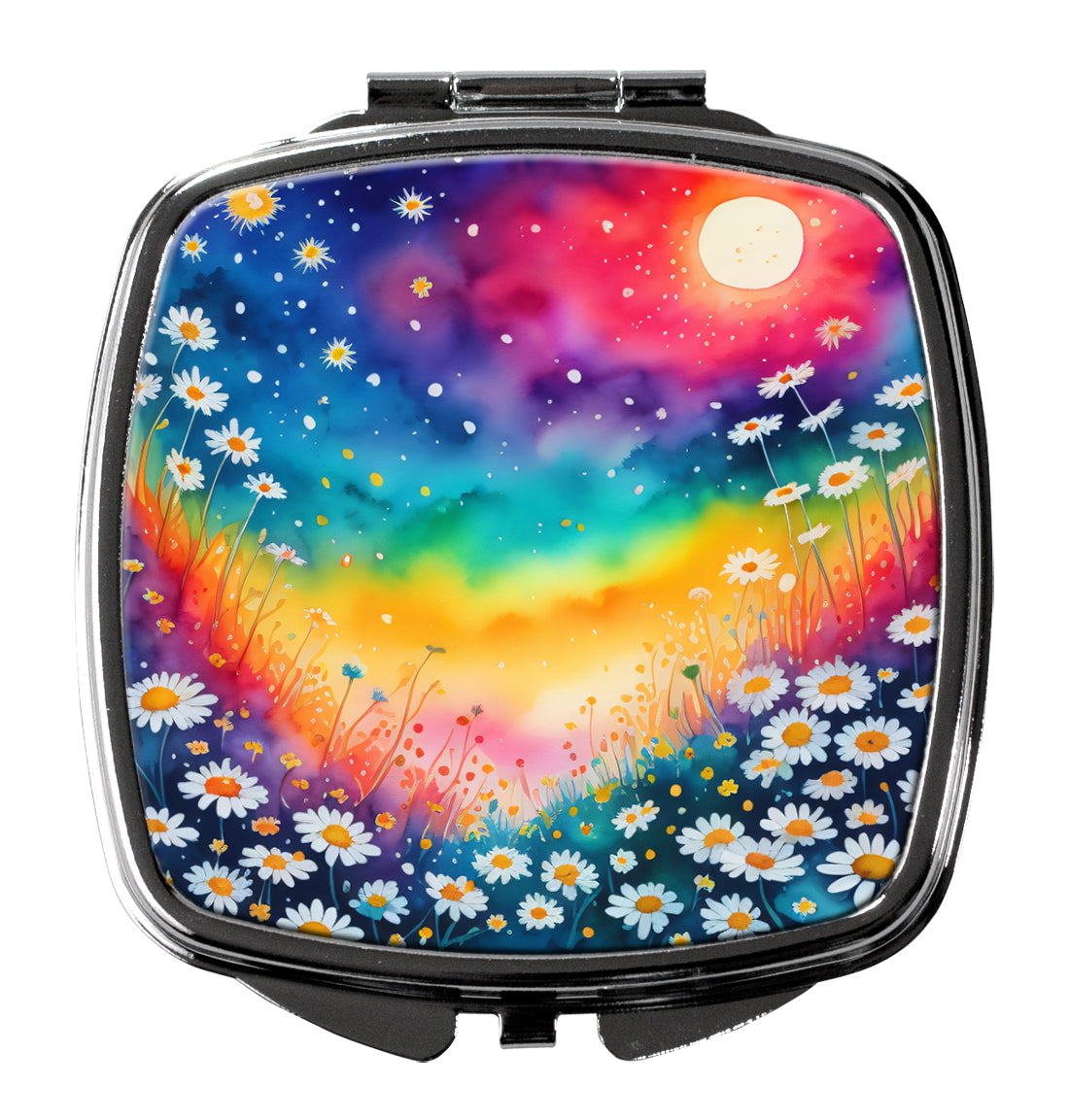 3 x 2.75 in. Colorful Daisies Compact Mirror