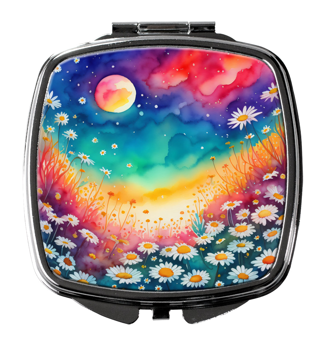 3 x 2.75 in. Colorful Daisies Compact Mirror
