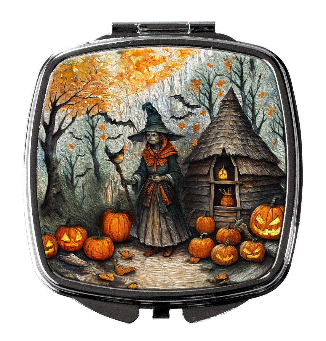 DAC2220SCM 3 x 2.75 in. Slavic Witch Spooky Halloween Compact Mirror