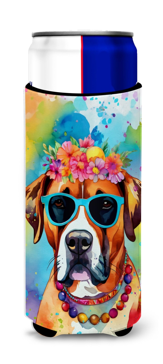 12 oz Boxer Hippie Dawg Hugger for Ultra Slim Cans