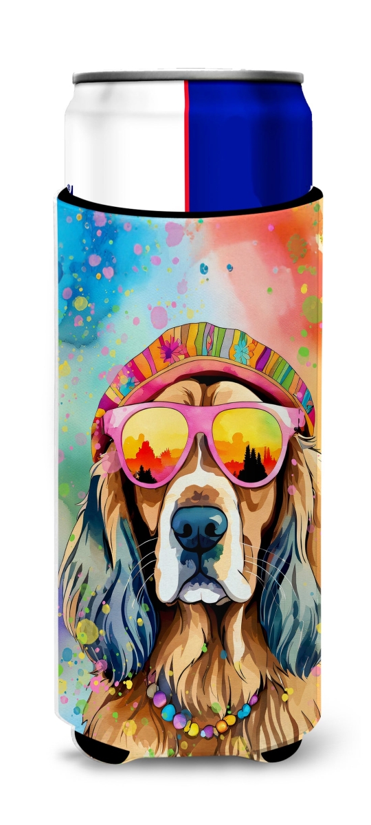 DAC2492MUK 12 oz Cocker Spaniel Hippie Dawg Hugger for Ultra Slim Cans