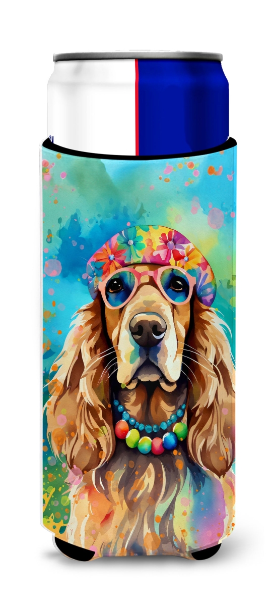 DAC2493MUK 12 oz Cocker Spaniel Hippie Dawg Hugger for Ultra Slim Cans
