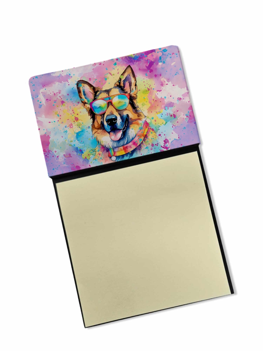 DAC2510SN 5.25 x 3.25 in. German Shepherd Hippie Dawg Sticky Note Holder