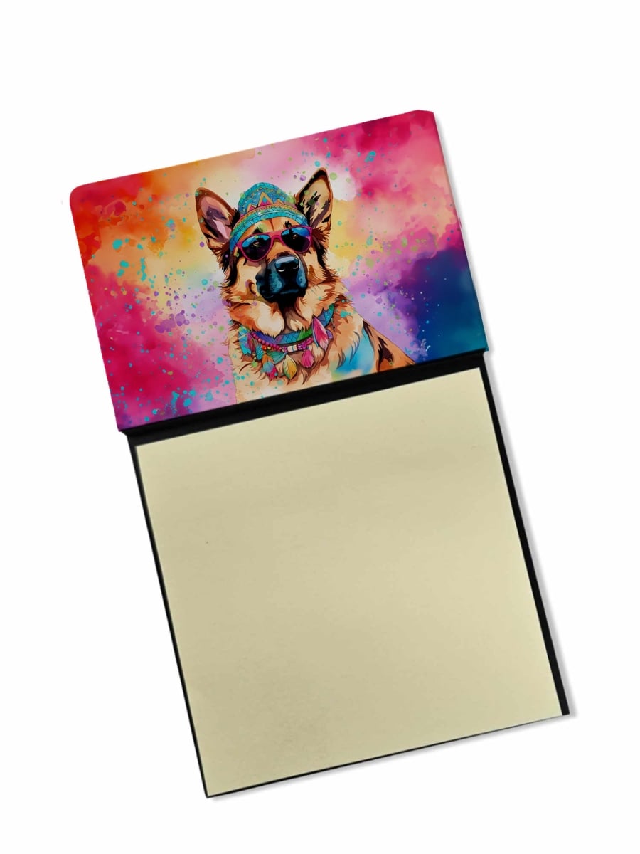 DAC2511SN 5.25 x 3.25 in. German Shepherd Hippie Dawg Sticky Note Holder