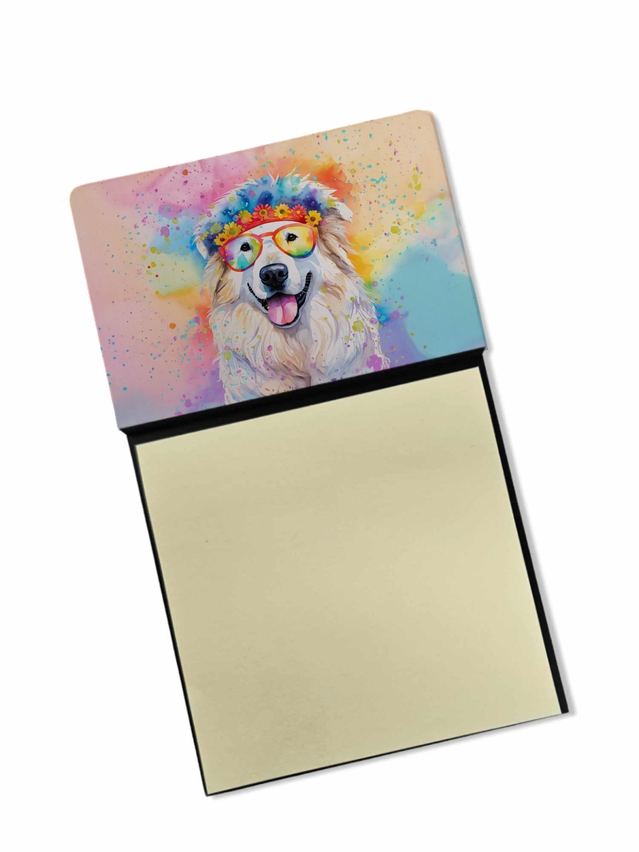 DAC2517SN 5.25 x 3.25 in. Great Pyrenees Hippie Dawg Sticky Note Holder