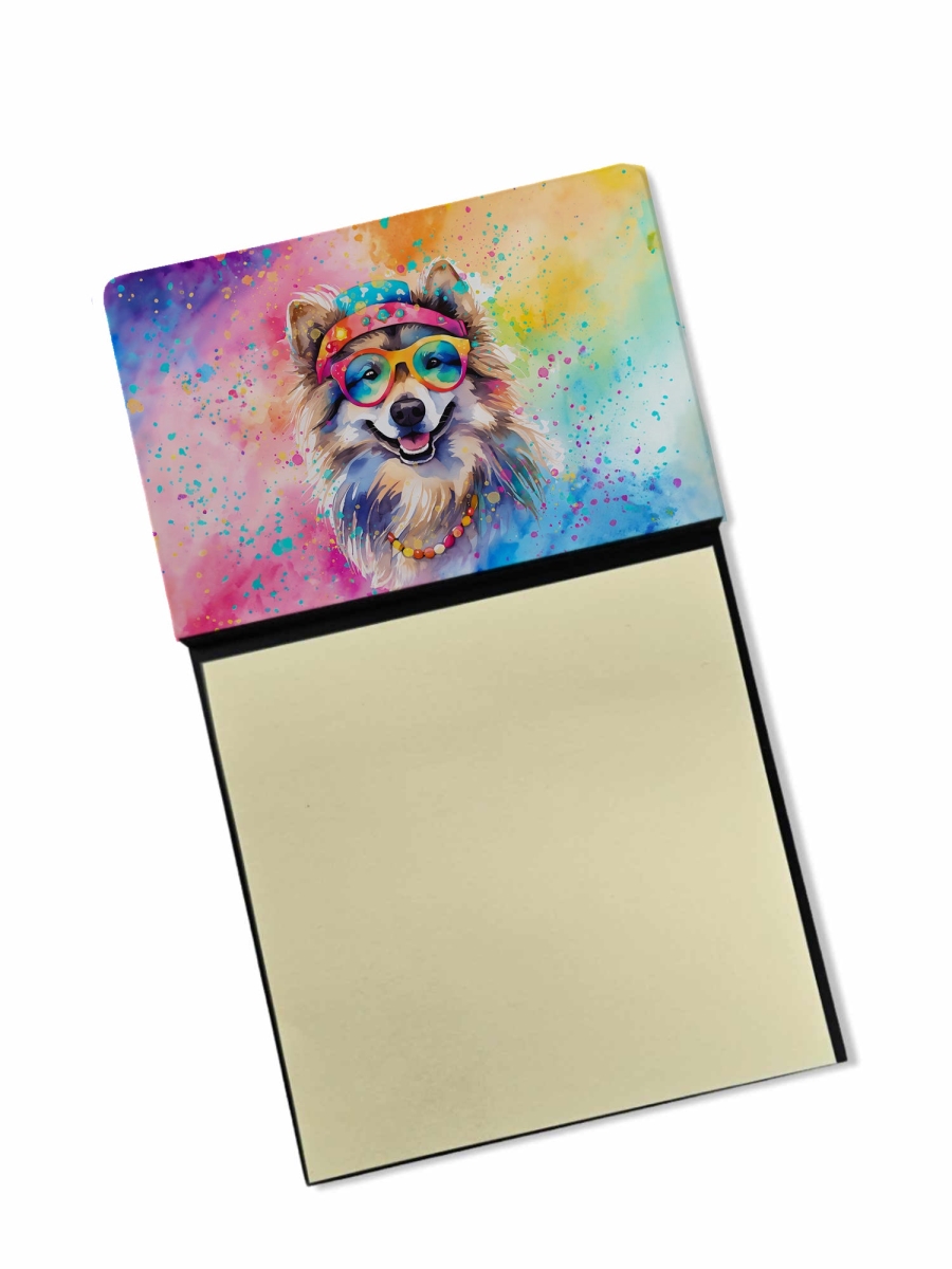 DAC2519SN 5.25 x 3.25 in. Keeshond Hippie Dawg Sticky Note Holder