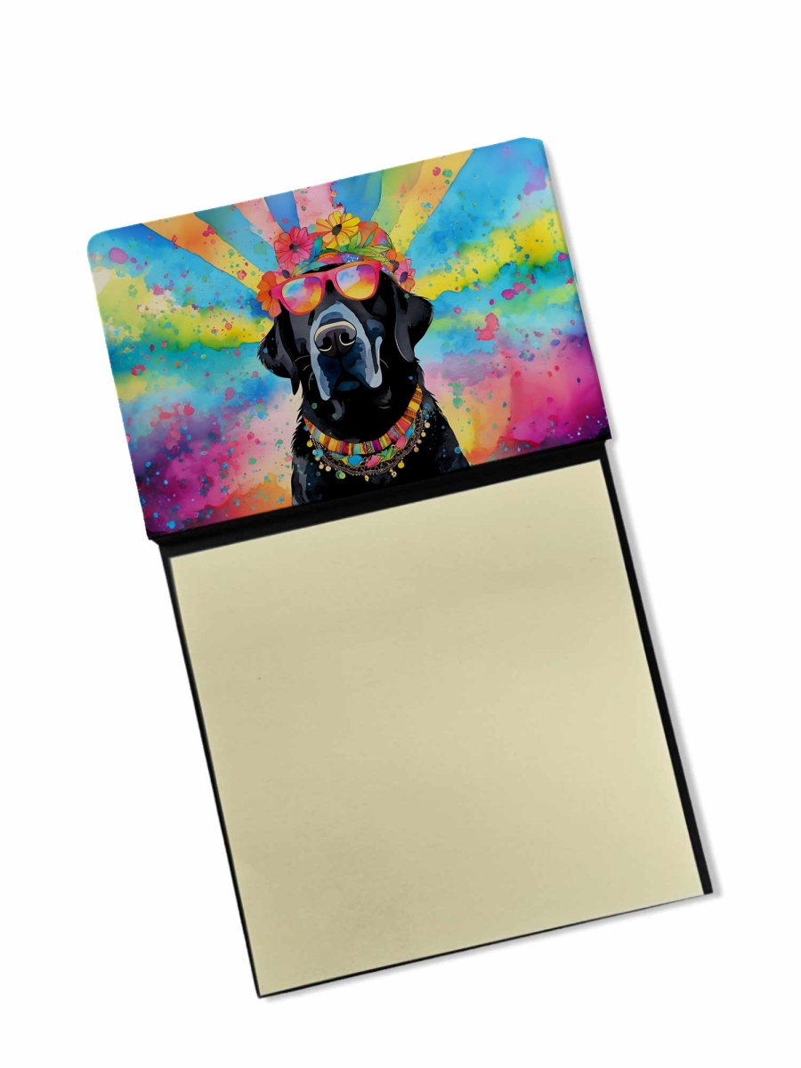 DAC2521SN 5.25 x 3.25 in. Black Labrador Hippie Dawg Sticky Note Holder