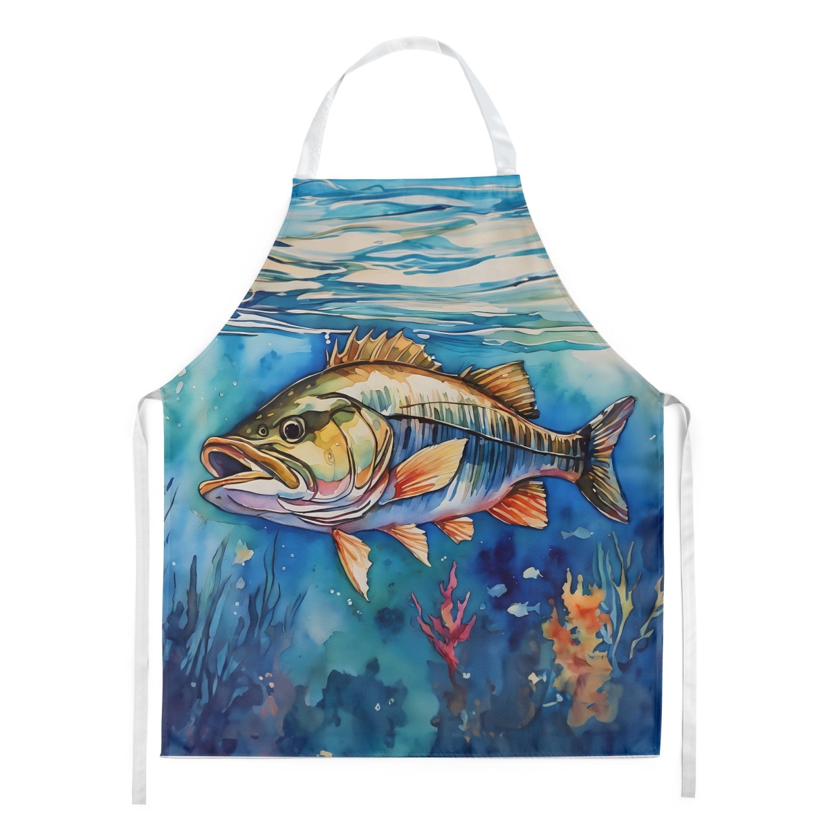 Picture of Carolines Treasures DAC2833APRON 30 x 27 in. Striped Bass Apron