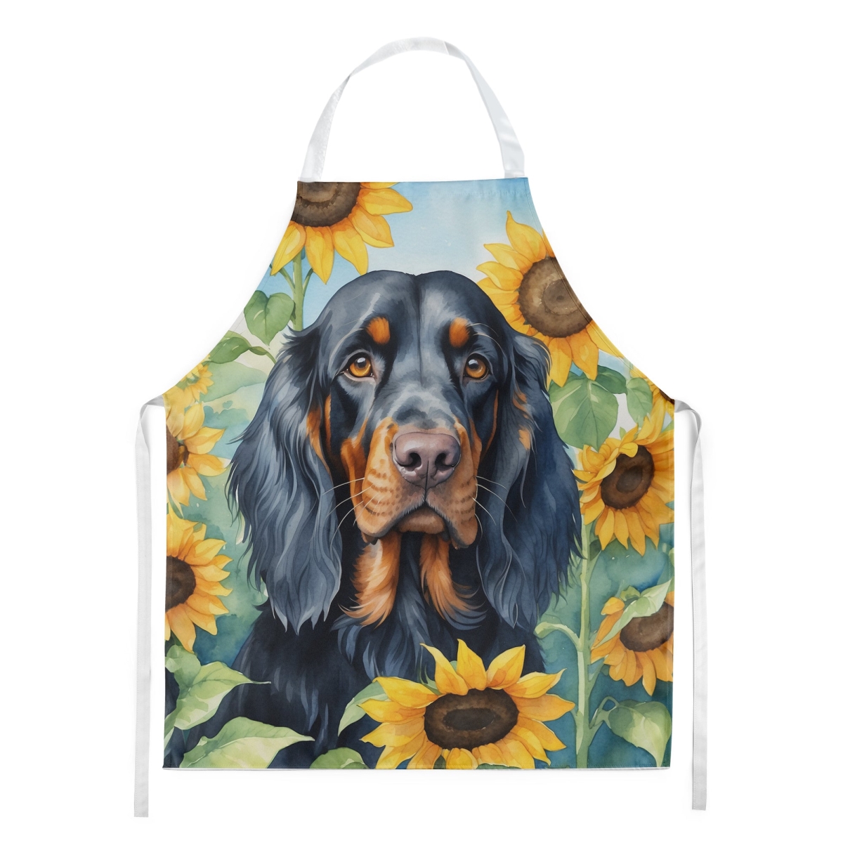 Picture of Carolines Treasures DAC6090APRON 30 x 27 in. Gordon Setter in Sunflowers Apron