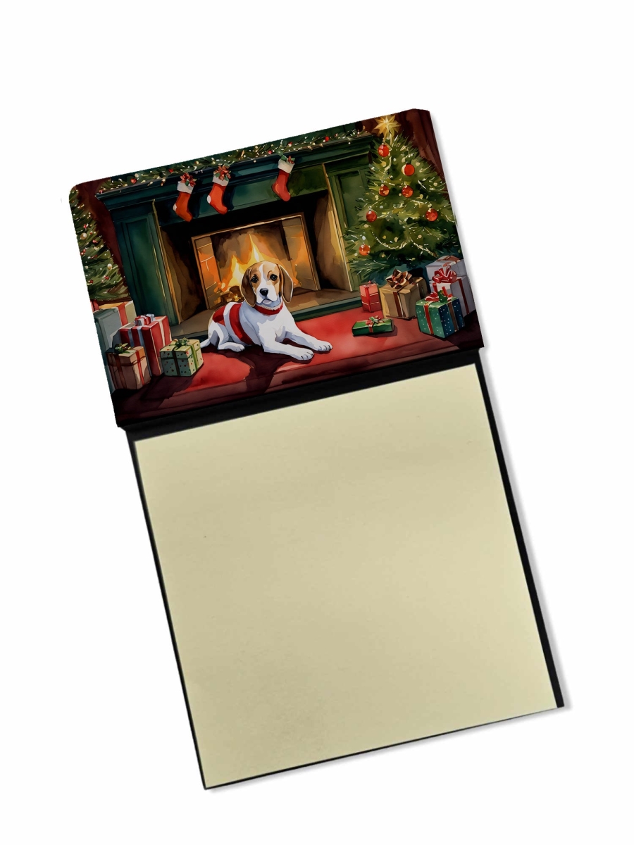 DAC2604SN 5.25 x 3.25 in. Beagle Cozy Christmas Sticky Note Holder