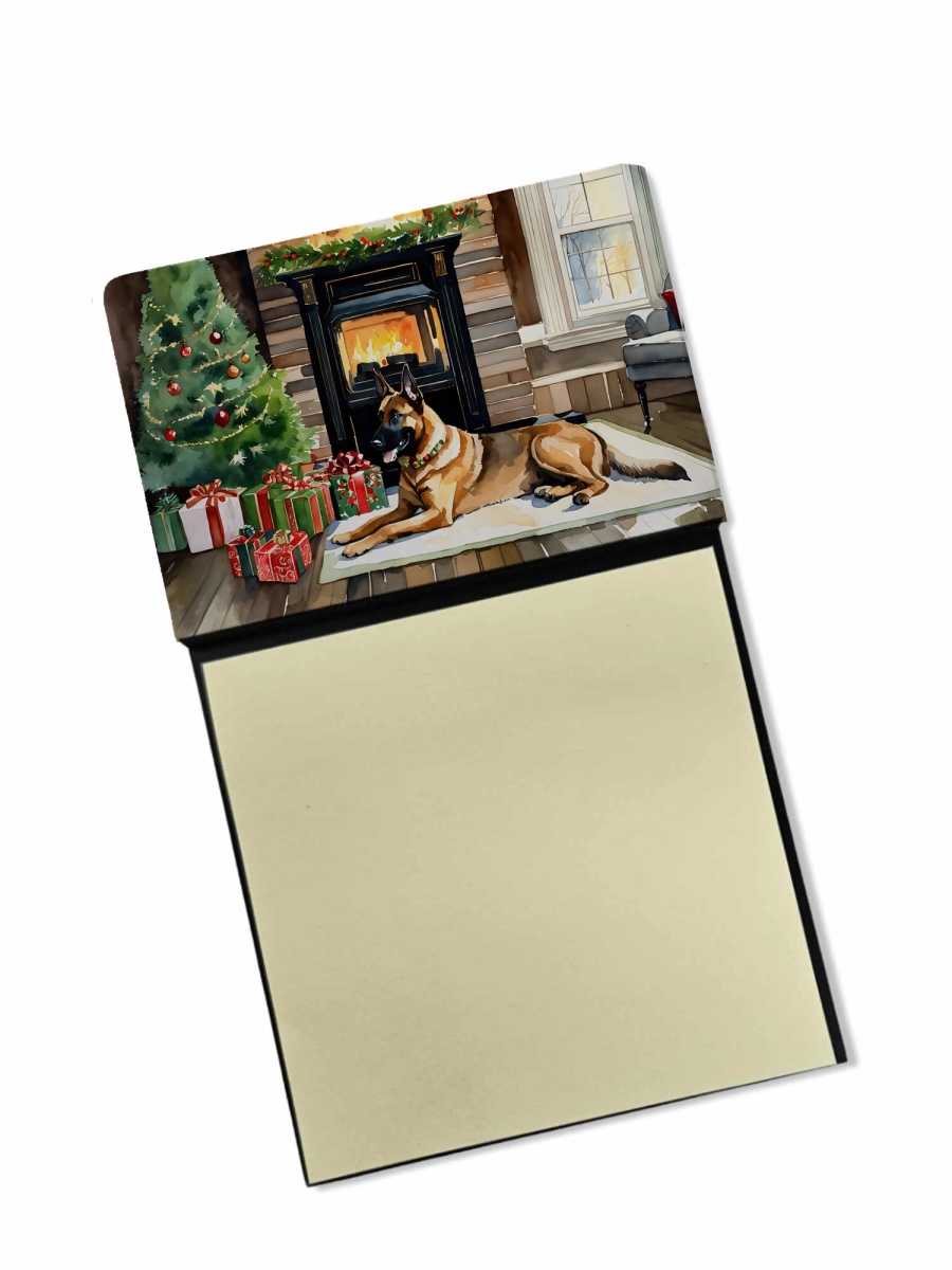 DAC2607SN 5.25 x 3.25 in. Belgian Malinois Cozy Christmas Sticky Note Holder