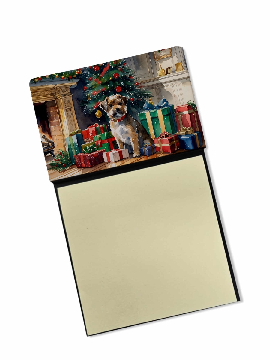 DAC2616SN 5.25 x 3.25 in. Border Terrier Cozy Christmas Sticky Note Holder