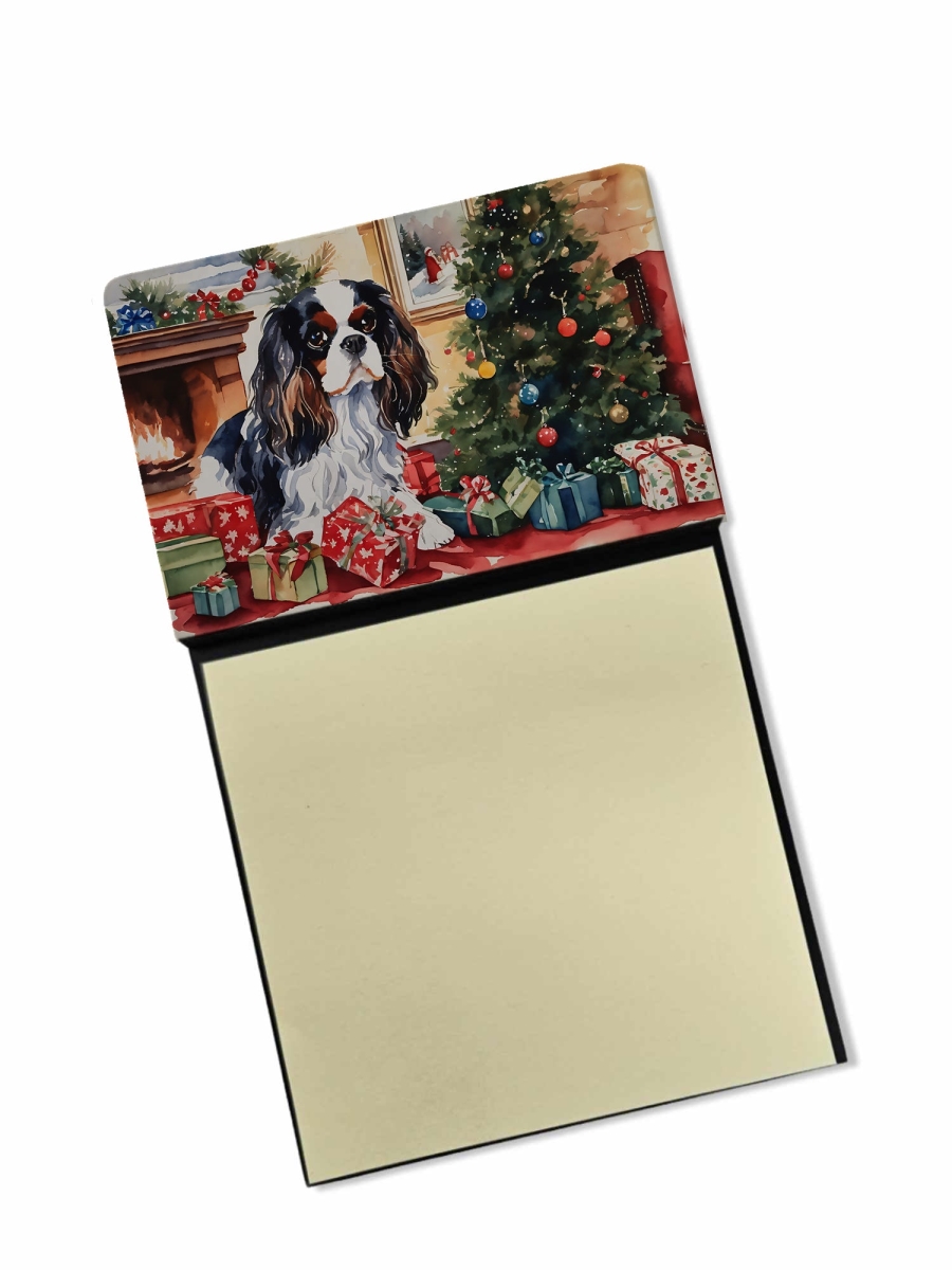 DAC2628SN 5.25 x 3.25 in. Cavalier Spaniel Cozy Christmas Sticky Note Holder