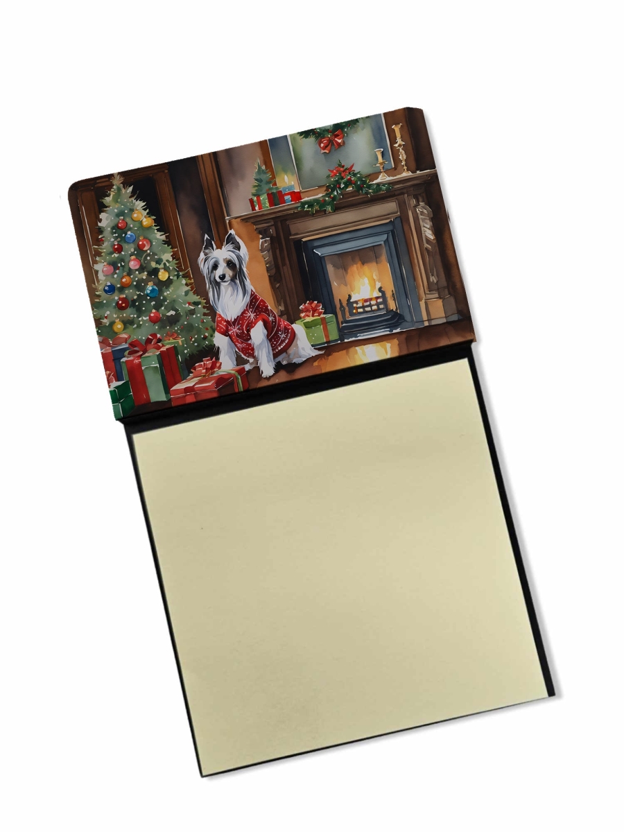 DAC2631SN 5.25 x 3.25 in. Chinese Crested Cozy Christmas Sticky Note Holder