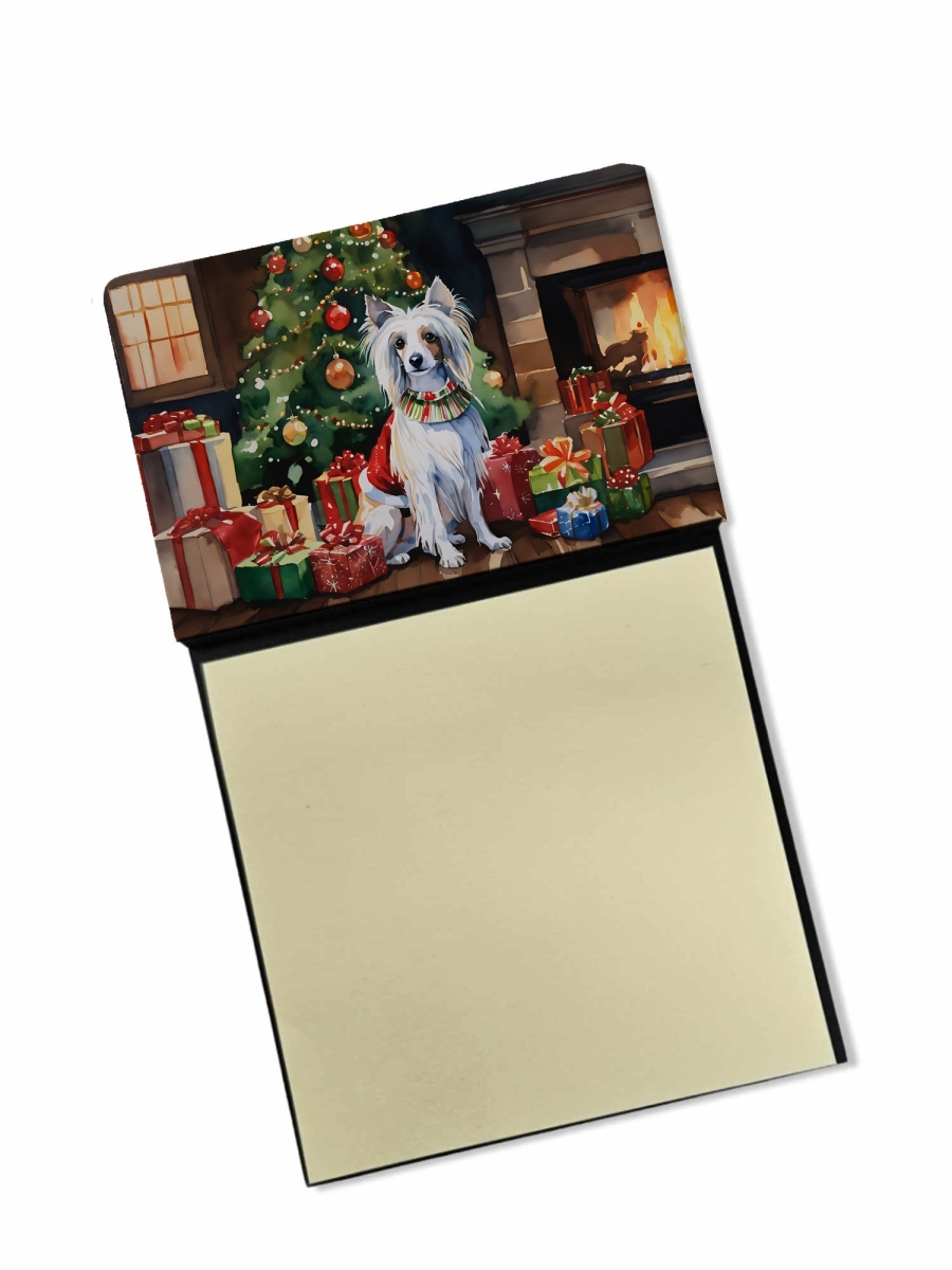 DAC2632SN 5.25 x 3.25 in. Chinese Crested Cozy Christmas Sticky Note Holder