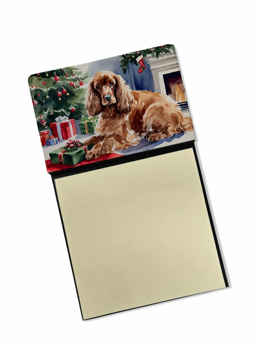 DAC2635SN 5.25 x 3.25 in. Cocker Spaniel Cozy Christmas Sticky Note Holder