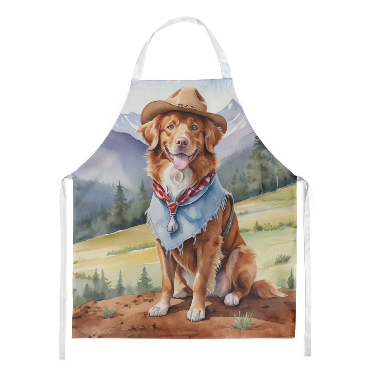Picture of Carolines Treasures DAC5947APRON 30 x 27 in. Nova Scotia Duck Tolling Retriever Cowboy Welcome Apron