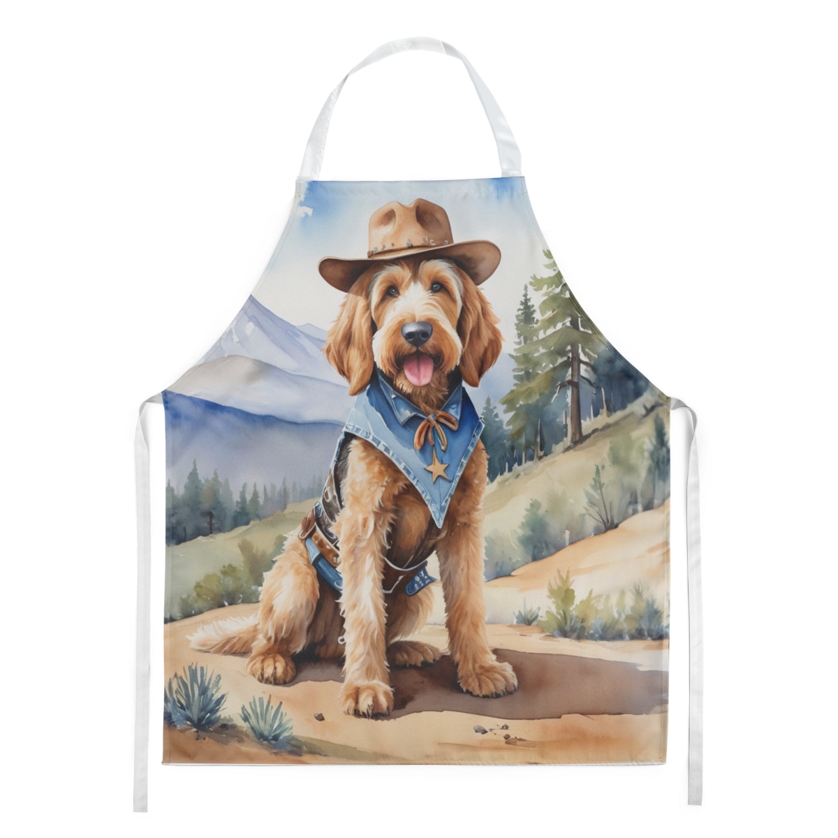 Picture of Carolines Treasures DAC5949APRON 30 x 27 in. Otterhound Cowboy Welcome Apron