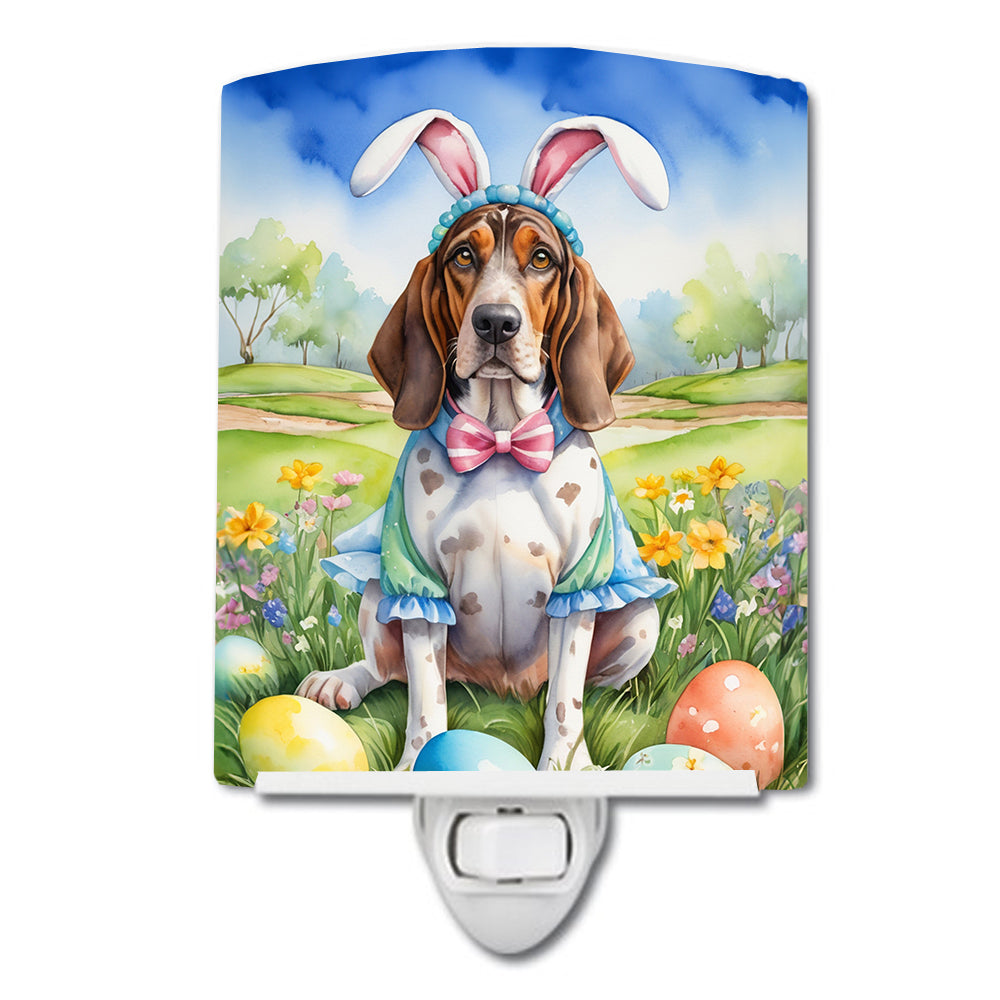 DAC4925CNL 6 x 4 in. American English Coonhound Easter Egg Hunt Ceramic Night Light