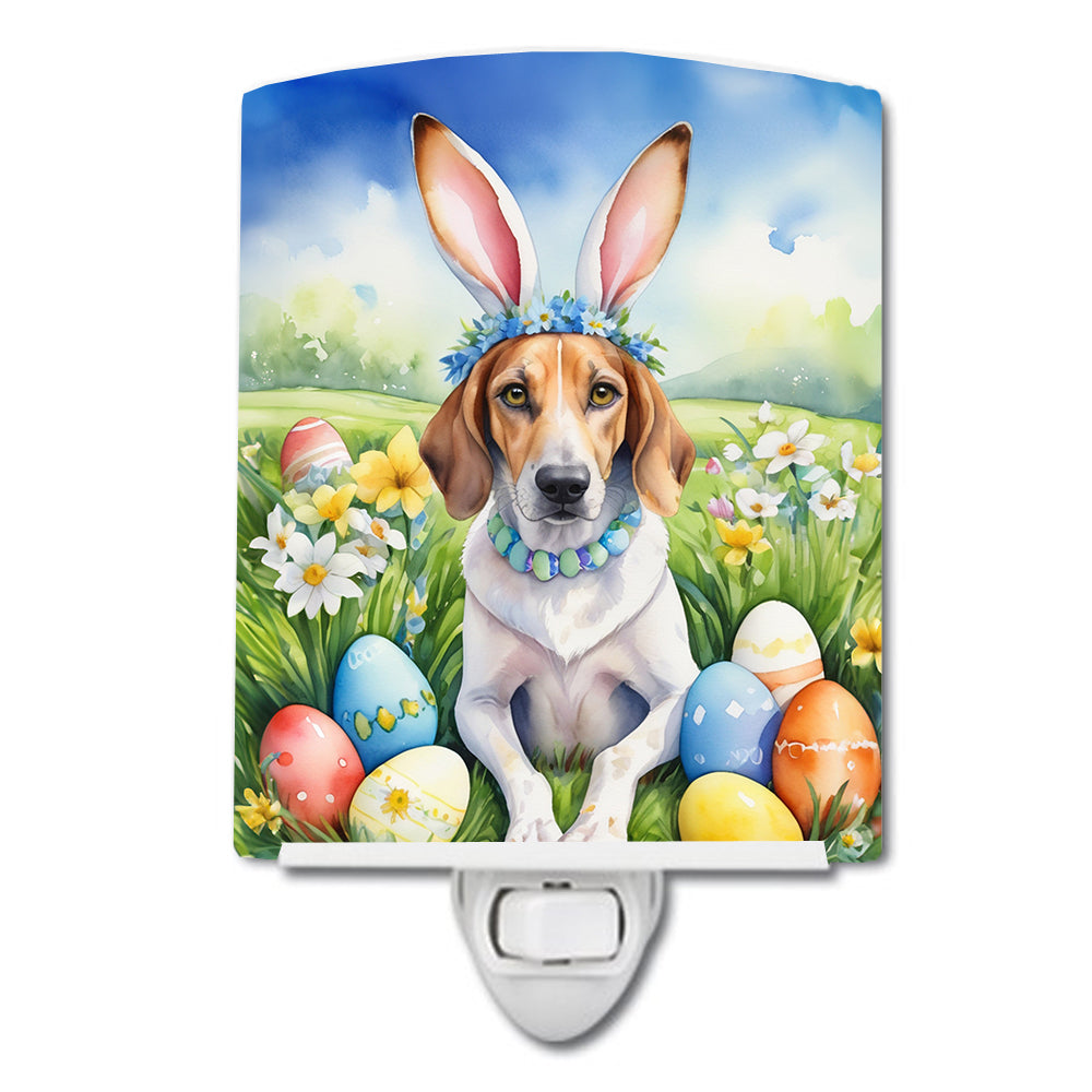 DAC4929CNL 6 x 4 in. American Foxhound Easter Egg Hunt Ceramic Night Light