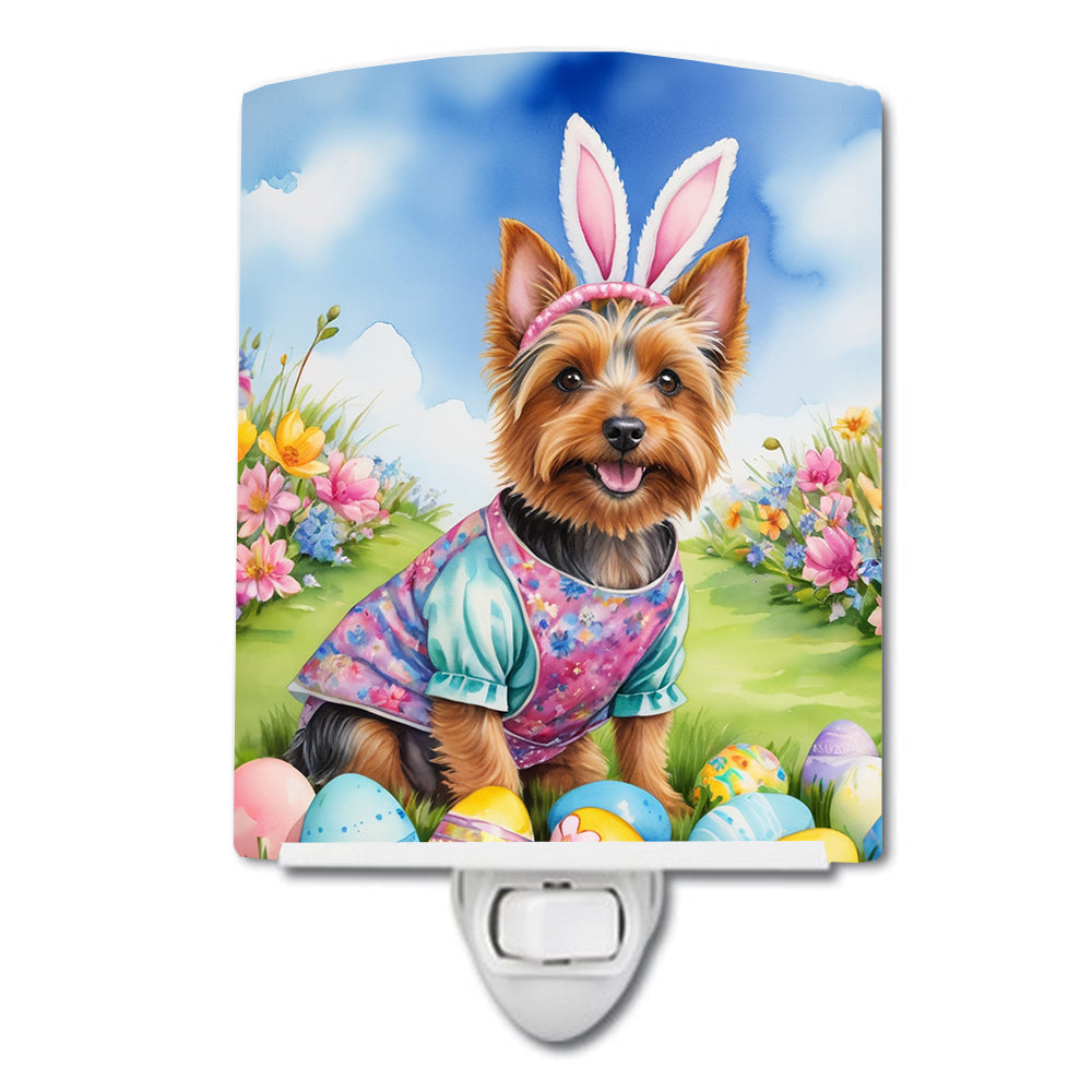 DAC4935CNL 6 x 4 in. Australian Terrier Easter Egg Hunt Ceramic Night Light