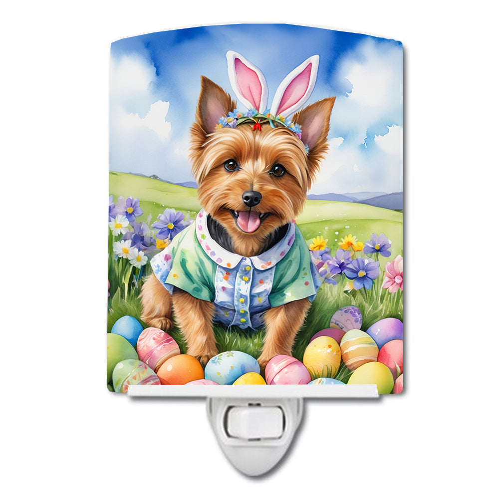 DAC4936CNL 6 x 4 in. Australian Terrier Easter Egg Hunt Ceramic Night Light