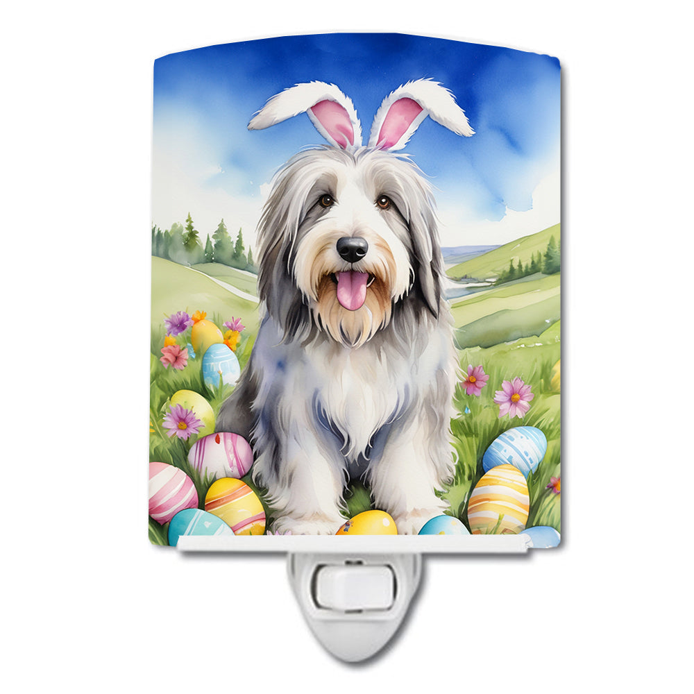 DAC4943CNL 6 x 4 in. Bearded Collie Easter Egg Hunt Ceramic Night Light