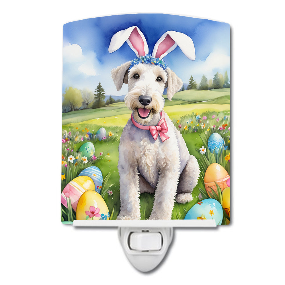 6 x 4 in. Bedlington Terrier Easter Egg Hunt Ceramic Night Light
