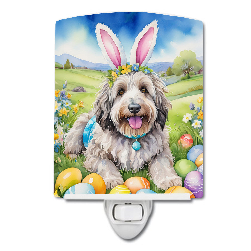 6 x 4 in. Bergamasco Sheepdog Easter Egg Hunt Ceramic Night Light