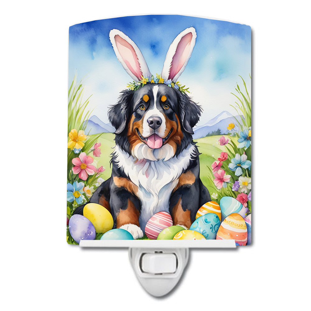 6 x 4 in. Bernese Mountain Dog Easter Egg Hunt Ceramic Night Light