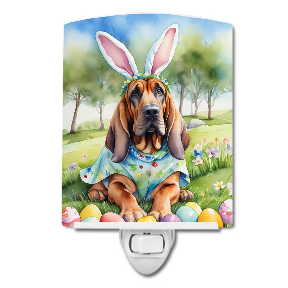 DAC4958CNL 6 x 4 in. Bloodhound Easter Egg Hunt Ceramic Night Light