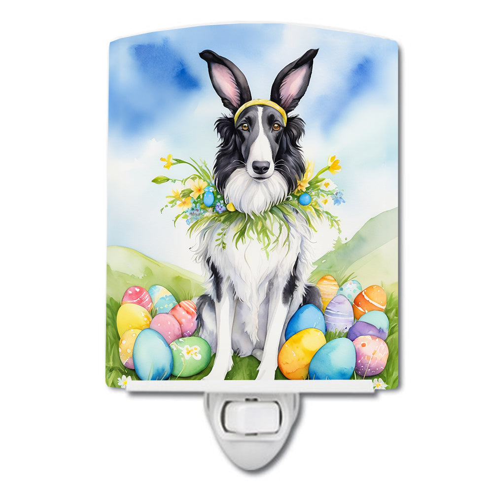DAC4966CNL 6 x 4 in. Borzoi Easter Egg Hunt Ceramic Night Light