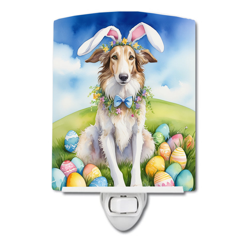 6 x 4 in. Borzoi Easter Egg Hunt Ceramic Night Light