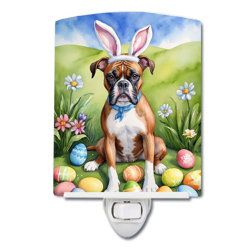DAC4971CNL 6 x 4 in. Boxer Easter Egg Hunt Ceramic Night Light