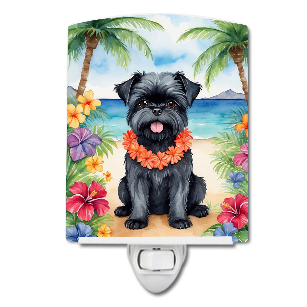 6 x 4 in. Affenpinscher Luau Ceramic Night Light
